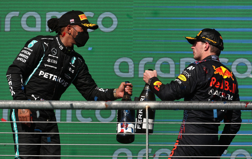 Lewis Hamilton and Max Verstappen